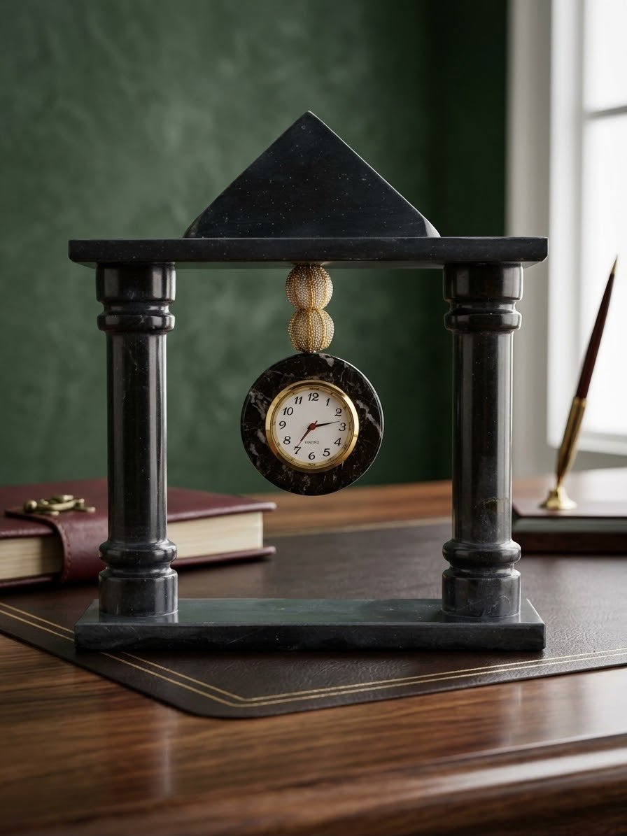 double pillar marble clock double pillar marble clock