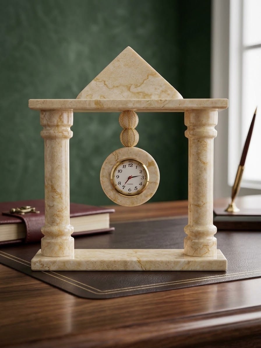 double pillar marble clock double pillar marble clock