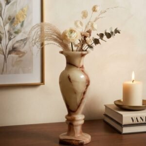 marble flower vase