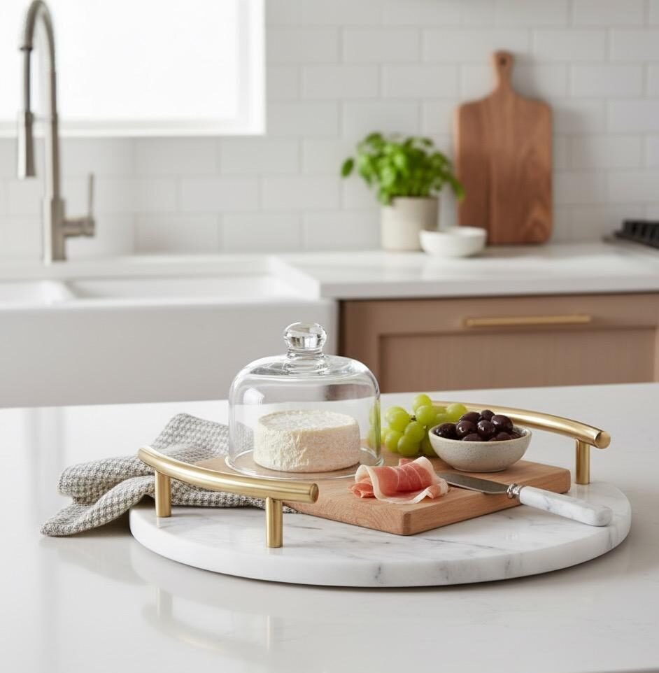 marble round tray with handles marble round tray with handles